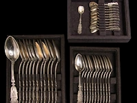 A 198-piece silver cutlery service, german hallmarks (1888-present), 800/000, total weight: 14733 g - afbeelding 17 van  17