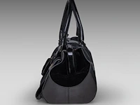 A black escada handbag in velvet and lacquer 17 x 40 x 15 cm. (6.69 x 15 3/4 x 5.91 in.) - afbeelding 8 van  13