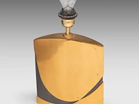 A brass italian '70s design table lamp by esa fedrigolli (1950) 31 cm. (12.19 in.) - afbeelding 2 van  6
