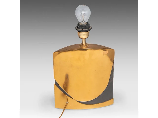 A brass italian '70s design table lamp by esa fedrigolli (1950) 31 cm. (12.19 in.) - afbeelding 4 van  6
