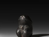A bronze maneki neko phallic figure, meiji, japan 7 cm. (2.75 in.)