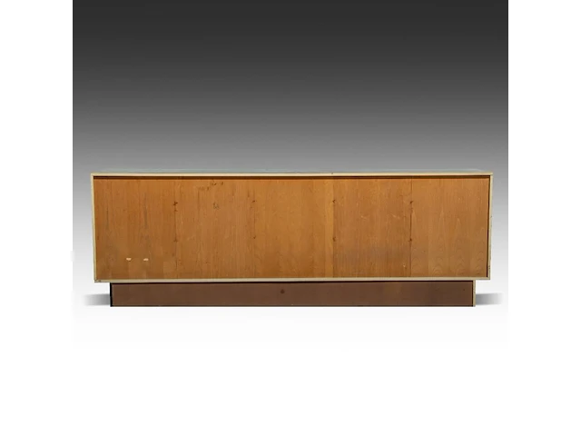 A brutalist black-stained oak dresser by de coene, courtrai 95 x 274 x 52.5 cm. (37.39 x 107.87 x 20.67 in.) - afbeelding 4 van  8