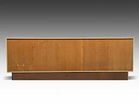 A brutalist black-stained oak dresser by de coene, courtrai 95 x 274 x 52.5 cm. (37.39 x 107.87 x 20.67 in.) - afbeelding 4 van  8