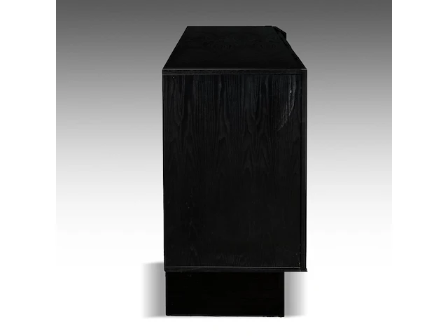 A brutalist black-stained oak dresser by de coene, courtrai 95 x 274 x 52.5 cm. (37.39 x 107.87 x 20.67 in.) - afbeelding 5 van  8