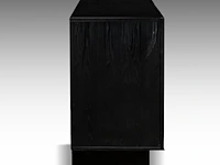 A brutalist black-stained oak dresser by de coene, courtrai 95 x 274 x 52.5 cm. (37.39 x 107.87 x 20.67 in.) - afbeelding 5 van  8