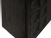 A brutalist black-stained oak dresser by de coene, courtrai 95 x 274 x 52.5 cm. (37.39 x 107.87 x 20.67 in.) - afbeelding 6 van  8