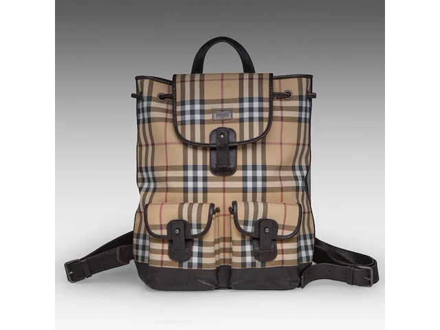 A burberry nova check pattern backpack - afbeelding 1 van  10