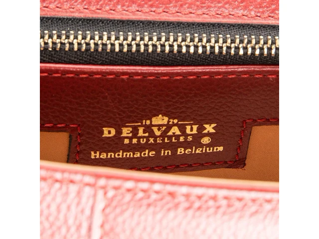 A burgundy red delvaux brillant mm handbag 22 x 29 x 15 cm. (8.66 x 11.41 x 5.91 in.) - afbeelding 3 van  12