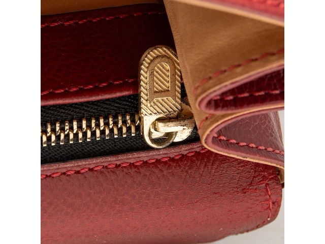 A burgundy red delvaux brillant mm handbag 22 x 29 x 15 cm. (8.66 x 11.41 x 5.91 in.) - afbeelding 4 van  12