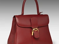 A burgundy red delvaux brillant mm handbag 22 x 29 x 15 cm. (8.66 x 11.41 x 5.91 in.) - afbeelding 5 van  12