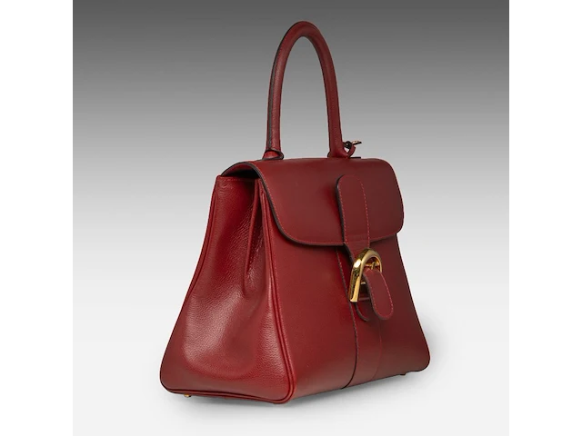 A burgundy red delvaux brillant mm handbag 22 x 29 x 15 cm. (8.66 x 11.41 x 5.91 in.) - afbeelding 6 van  12