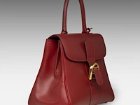 A burgundy red delvaux brillant mm handbag 22 x 29 x 15 cm. (8.66 x 11.41 x 5.91 in.) - afbeelding 6 van  12