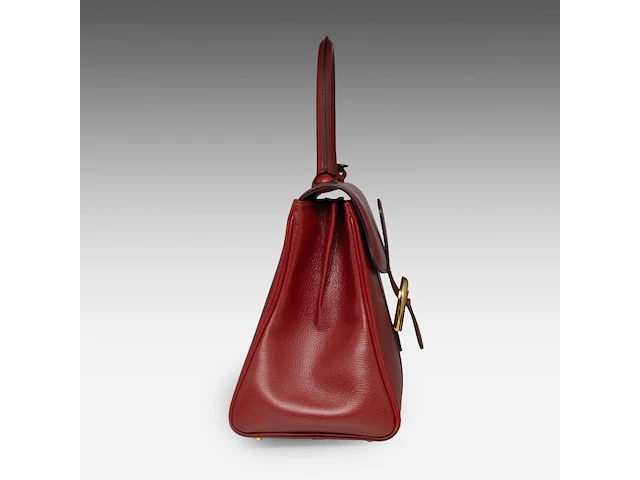 A burgundy red delvaux brillant mm handbag 22 x 29 x 15 cm. (8.66 x 11.41 x 5.91 in.) - afbeelding 7 van  12