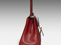 A burgundy red delvaux brillant mm handbag 22 x 29 x 15 cm. (8.66 x 11.41 x 5.91 in.) - afbeelding 7 van  12