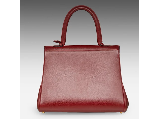 A burgundy red delvaux brillant mm handbag 22 x 29 x 15 cm. (8.66 x 11.41 x 5.91 in.) - afbeelding 8 van  12