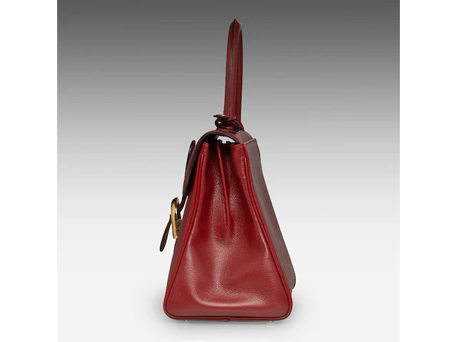 A burgundy red delvaux brillant mm handbag 22 x 29 x 15 cm. (8.66 x 11.41 x 5.91 in.) - afbeelding 9 van  12