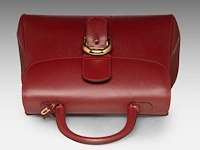 A burgundy red delvaux brillant mm handbag 22 x 29 x 15 cm. (8.66 x 11.41 x 5.91 in.) - afbeelding 10 van  12