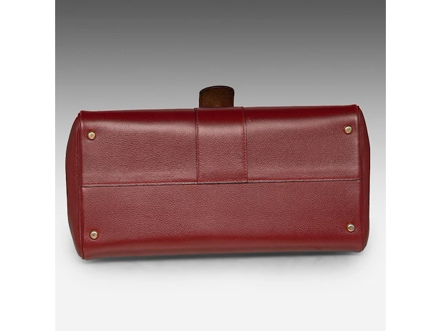 A burgundy red delvaux brillant mm handbag 22 x 29 x 15 cm. (8.66 x 11.41 x 5.91 in.) - afbeelding 11 van  12