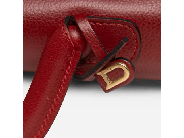 A burgundy red delvaux brillant mm handbag 22 x 29 x 15 cm. (8.66 x 11.41 x 5.91 in.) - afbeelding 12 van  12