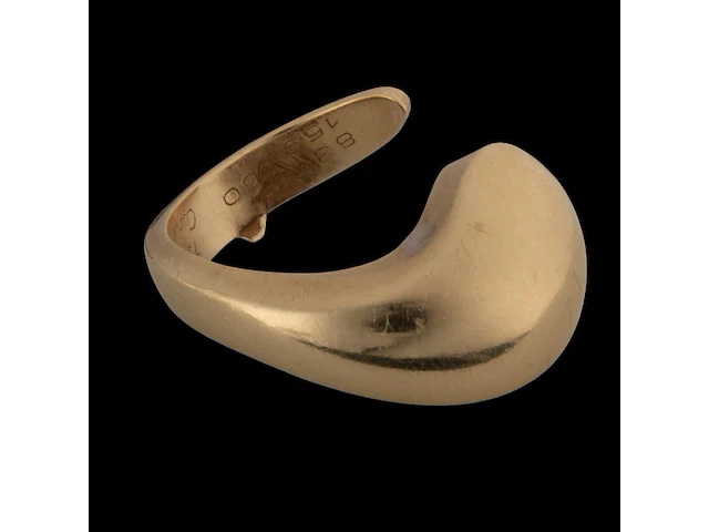 A cartier 18ct yellow gold and diamond 'yin-yang' ring, weight: 21 g (+) - afbeelding 5 van  10