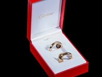 A cartier 18ct yellow gold and diamond 'yin-yang' ring, weight: 21 g (+) - afbeelding 9 van  10
