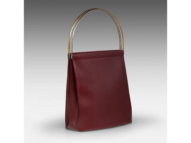 A cartier burgundy 'trinity' top handle bag, wallet and two 'must de cartier' wallets - afbeelding 9 van  16