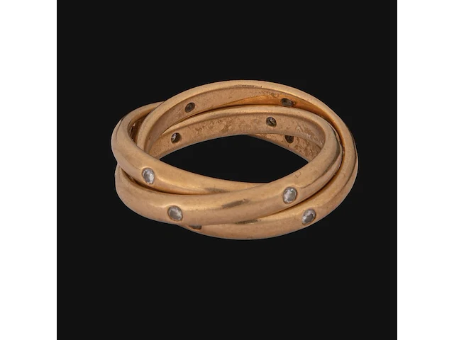A cartier constellation trinity ring in 18ct yellow gold, weight: 11 g (+) - afbeelding 3 van  14
