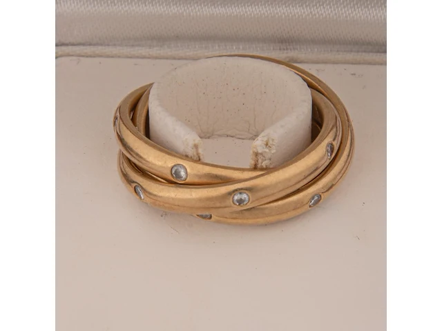 A cartier constellation trinity ring in 18ct yellow gold, weight: 11 g (+) - afbeelding 5 van  14