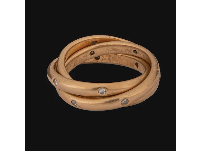 A cartier constellation trinity ring in 18ct yellow gold, weight: 11 g (+) - afbeelding 8 van  14