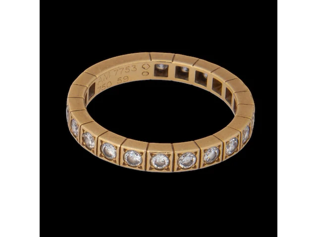 A cartier 'lanieres' ring in 18ct yellow gold and diamond, weight: 4,9 g - afbeelding 3 van  16