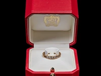 A cartier 'lanieres' ring in 18ct yellow gold and diamond, weight: 4,9 g - afbeelding 5 van  16