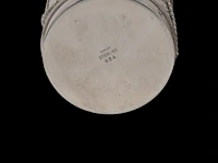 A cartier mustard and a collection of tea caddies, h 7 - 9,5 cm, total weight: 891 g - afbeelding 6 van  16