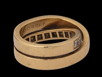 A cartier 'paris nouvelle vague' crossover ring, 18ct yellow gold and diamonds, 17,7 g (+) - afbeelding 8 van  20