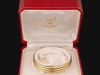 A cartier ressort 'double c' bracelet in 18ct yellow gold and diamonds, weight: 26,9 g (+) - afbeelding 8 van  8