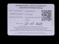 A cartier santos de cartier, ref. wssa0048, large model, blue adlc - afbeelding 3 van  11