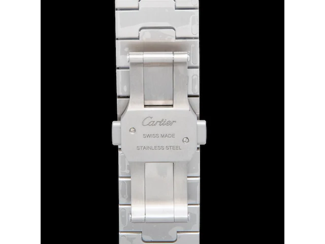 A cartier santos de cartier, ref. wssa0048, large model, blue adlc - afbeelding 8 van  11