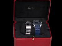 A cartier santos de cartier, ref. wssa0048, large model, blue adlc - afbeelding 11 van  11