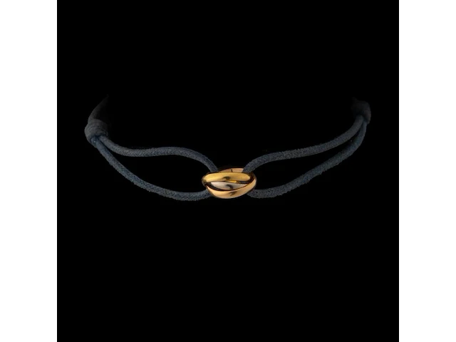 A cartier 'trinity' 18ct tricolour gold ring bracelet (+) - afbeelding 1 van  12