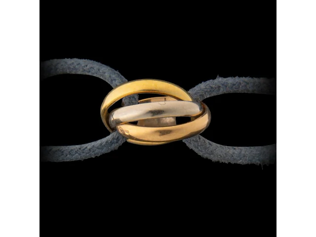 A cartier 'trinity' 18ct tricolour gold ring bracelet (+) - afbeelding 5 van  12