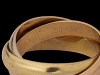 A cartier trinity 'les must de cartier' ring in 18ct tricolour gold, weight: 6,6 g (+) - afbeelding 5 van  12