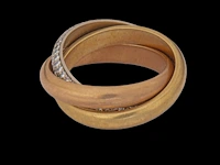 A cartier 'trinity one' ring in 18ct tricolour gold and diamonds, weight: 15,8 g (+) - afbeelding 9 van  14