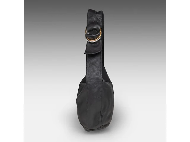 A cartier trinity ring, black leather shoulder bag 20 x 28 x 6 cm. (7.87 x 11.01 x 2.35 in.) - afbeelding 5 van  10