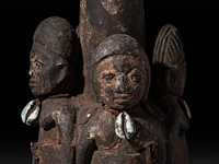 A carved wooden fon fertility statue, benin, early 20thc 30 x 12.5 cm. (11.81 x 4.91 in.) - afbeelding 6 van  6