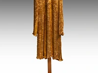 A charles and patricia lester haute couture gold coat in pleated silk - afbeelding 2 van  14