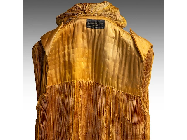 A charles and patricia lester haute couture gold coat in pleated silk - afbeelding 5 van  14