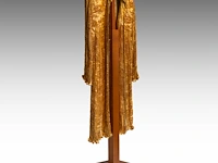 A charles and patricia lester haute couture gold coat in pleated silk - afbeelding 14 van  14