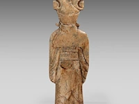A chinese archaic jade figure pendant, western han dynasty, h 6 cm - afbeelding 2 van  4