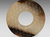 A chinese archaic jade huan ring, han dynasty, ø 4,2 cm