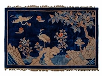 A chinese baotou/pao tou 'cranes in a landscape' large carpet, late 19thc/20thc, 191,5 x 287,5 cm