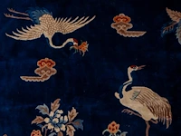 A chinese baotou/pao tou 'cranes in a landscape' large carpet, late 19thc/20thc, 191,5 x 287,5 cm - afbeelding 4 van  8